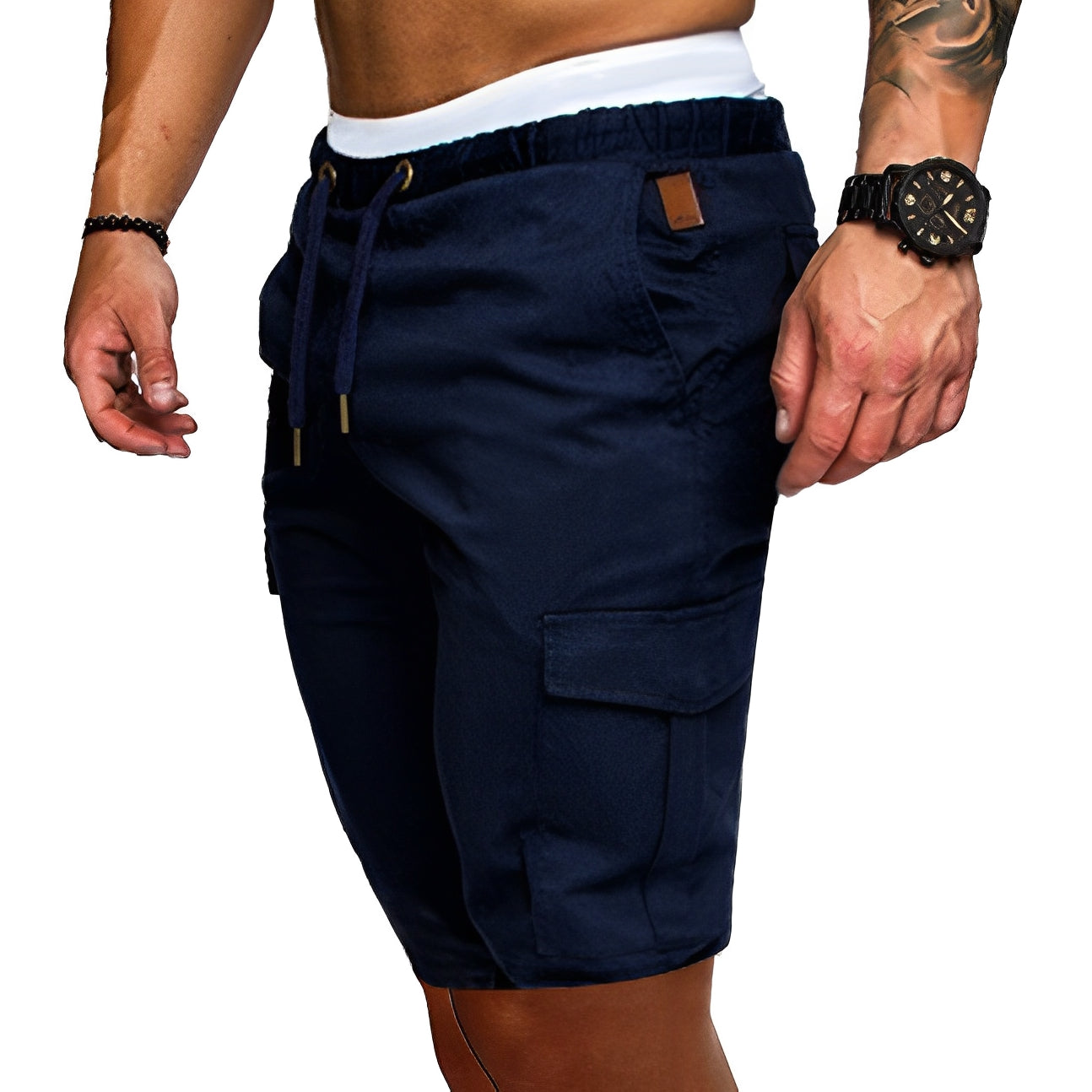 DAVID- pantalon corto casuales con cordón para hombres