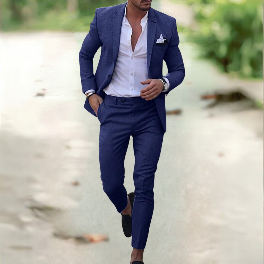 ANSEL| Traje muy elegante de lino.