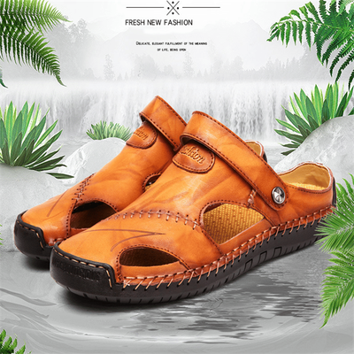 【Hecho a mano】Sandalias casuales de cuero suave de alta calidad  hombres