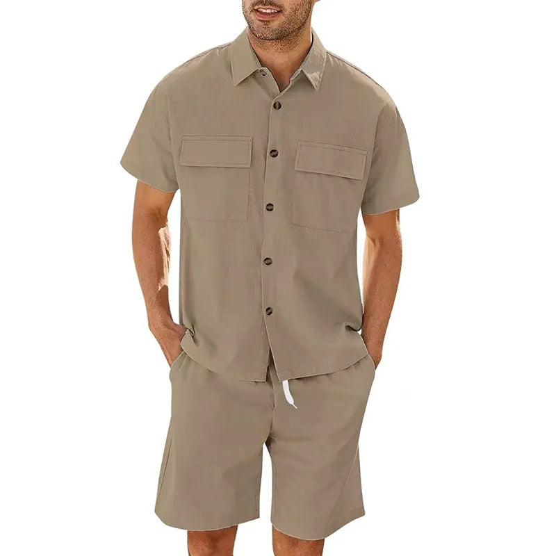 ALEX| Conjunto veraniego de camiseta y pantalón corto para hombre –