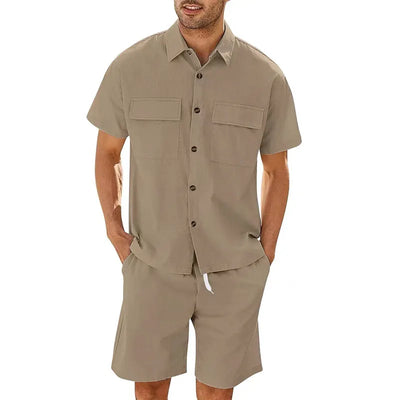 ALEX| Conjunto veraniego de camiseta y pantalón corto para hombre –