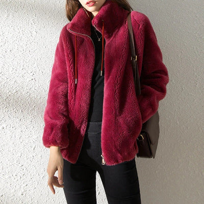 Lola - Chaqueta informal de felpa cálida con cremallera