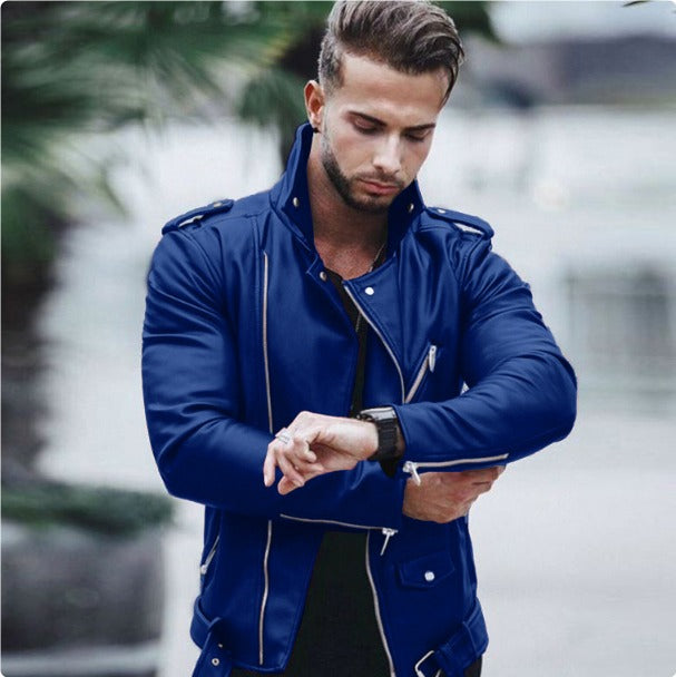 Manu– Chaqueta de Cuero de Corte Clásico