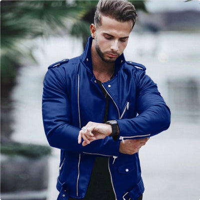 Manu– Chaqueta de Cuero de Corte Clásico