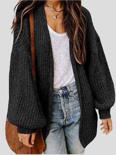 ELOYSA- Chaqueta de punto versátil y holgada