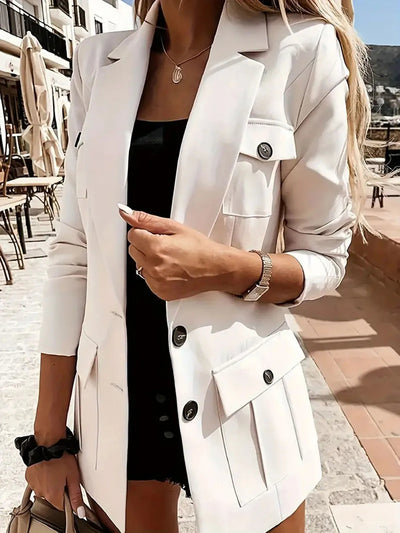 Eva - Elegante blazer de manga larga con cuello de solapa