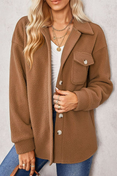 SUNI - Chaqueta de forro polar con botones