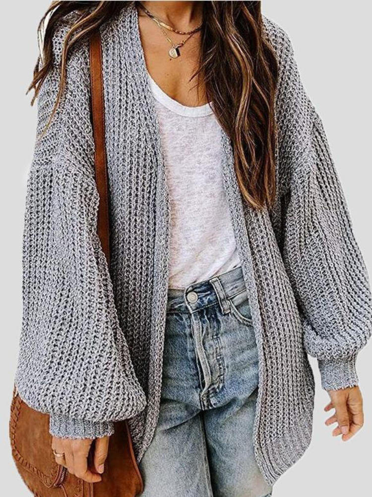 ELOYSA- Chaqueta de punto versátil y holgada