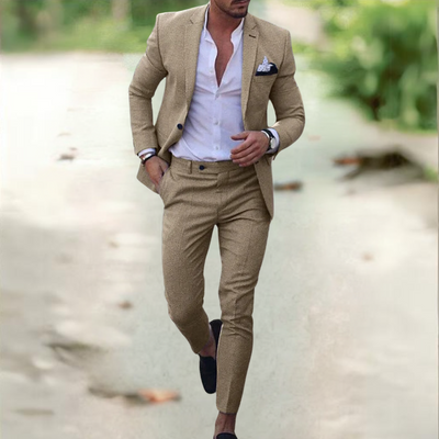 ANSEL| Traje muy elegante de lino.