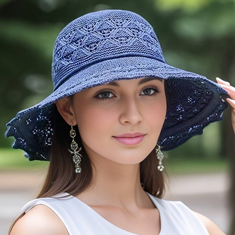 DIANA | Elegant wide-brimmed folding sun hat