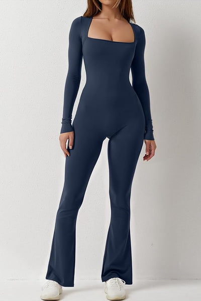 Mono De Manga Larga y Cuello Cuadrado