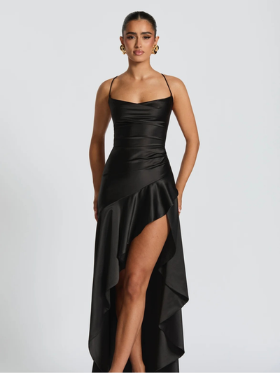 ALBA| Vestido con abertura en el muslo, expectacular.