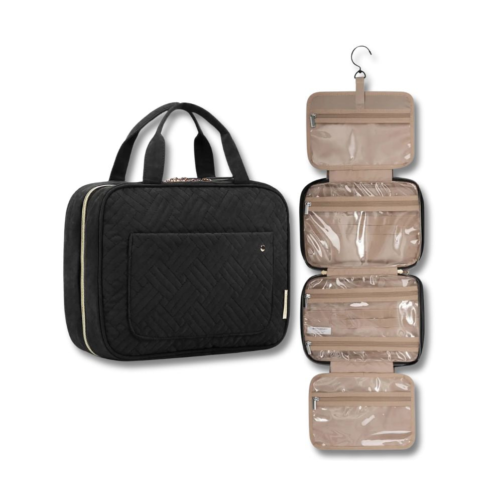 Bolsa de viaje compacta con múltiples compartimentos para mujer .