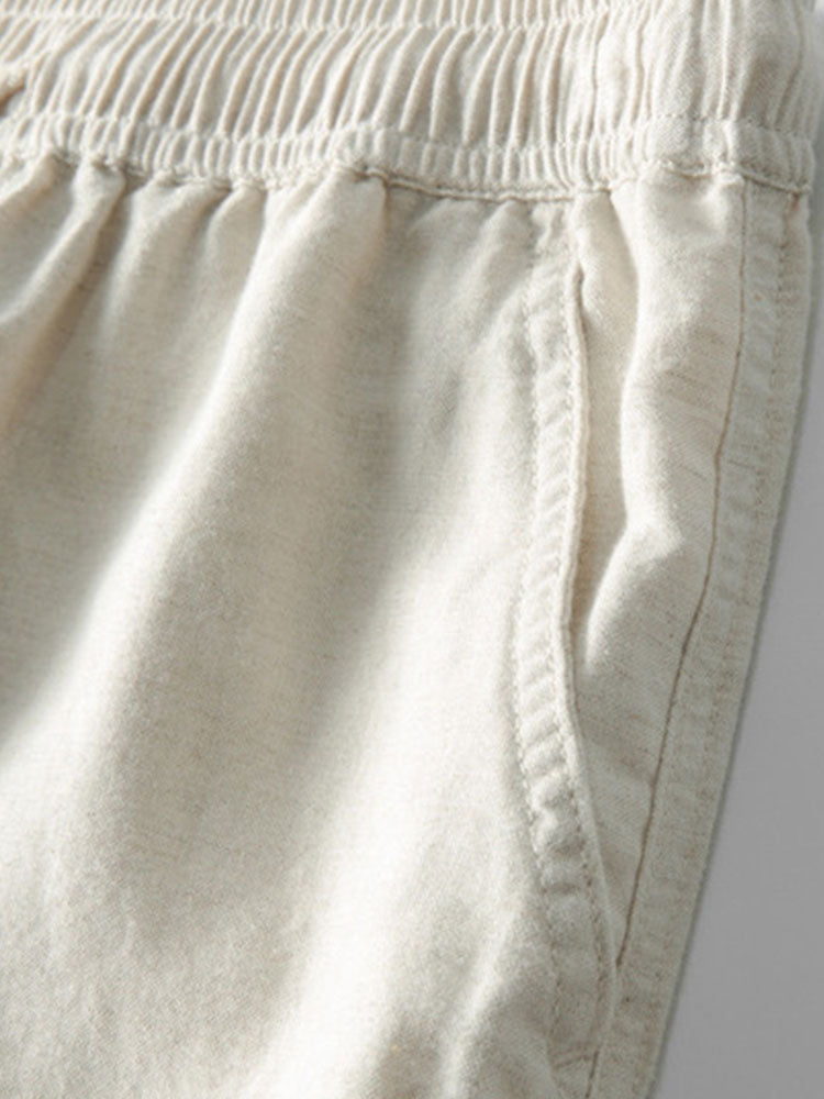 CARLOS| conjunto de lino de hombre, pantalon corto.