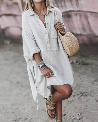 MARLEN| Vestido Camisero Oversize de Verano –