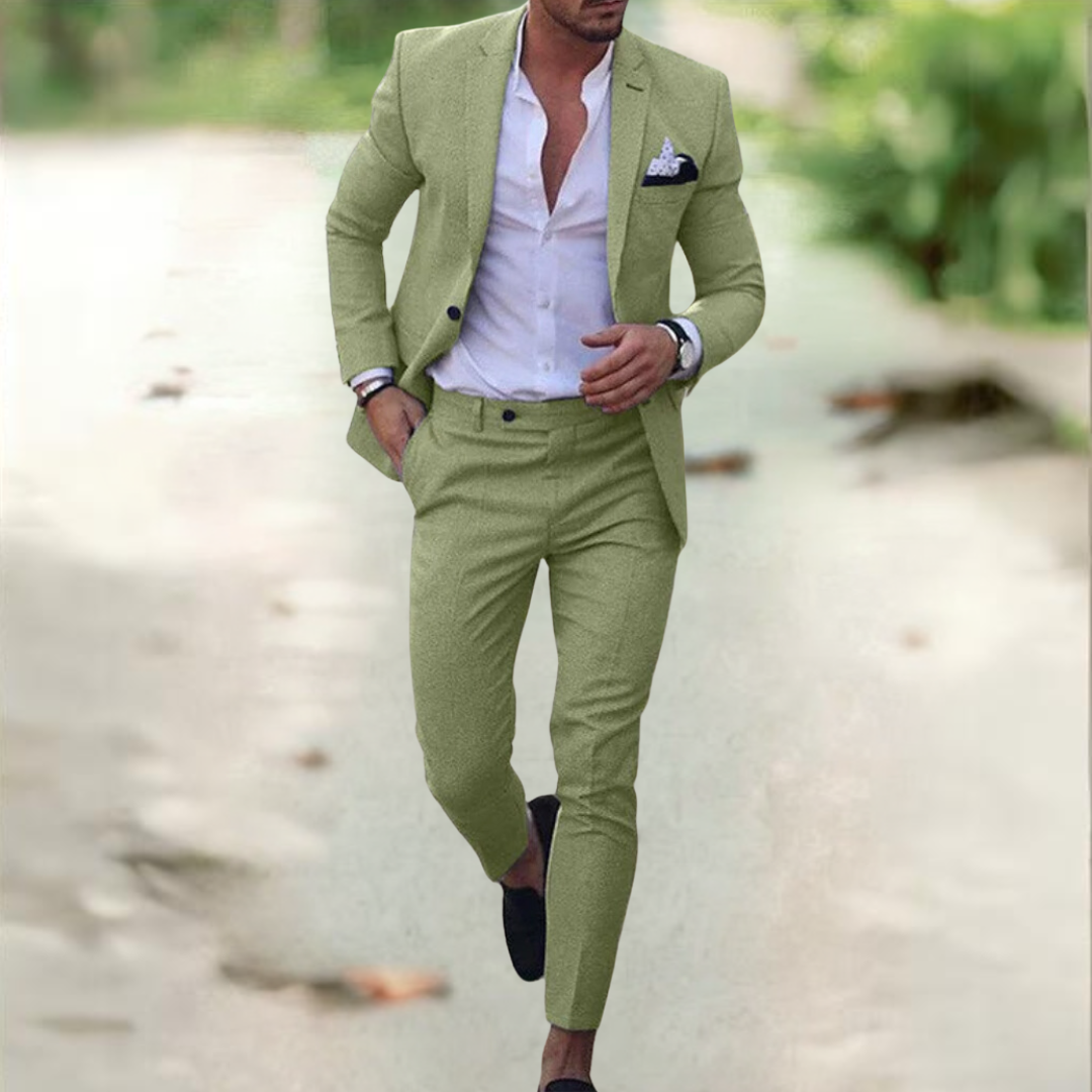 ANSEL| Traje muy elegante de lino.