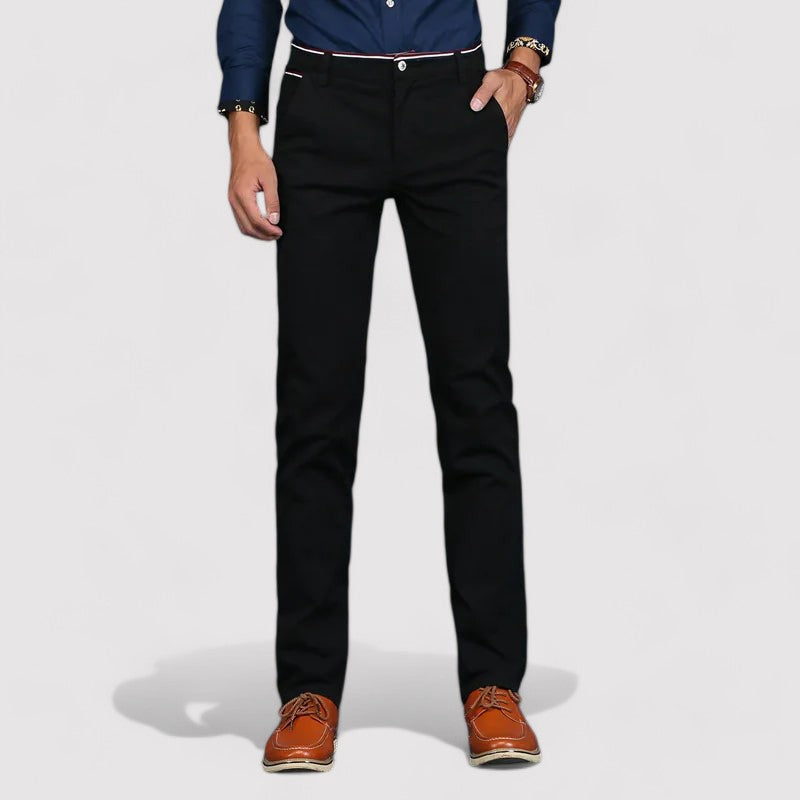 LUIS| Pantalones casuales de negocios, corte regular, para todas las estaciones, diseño elegante..