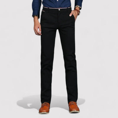 LUIS| Pantalones casuales de negocios, corte regular, para todas las estaciones, diseño elegante..