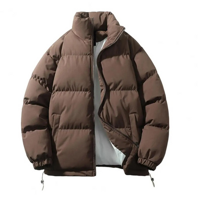 ALBERT|Chaqueta acolchada ligera para hombre, cuello alto, corte holgado y cálida.