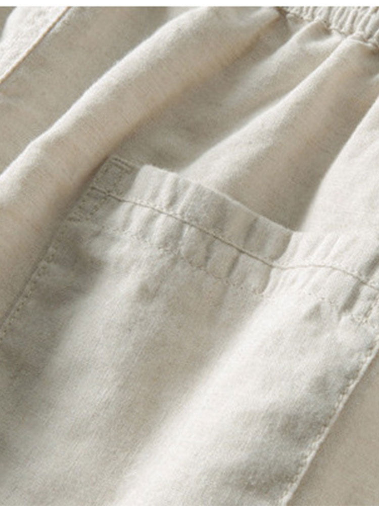 CARLOS| conjunto de lino de hombre, pantalon corto.
