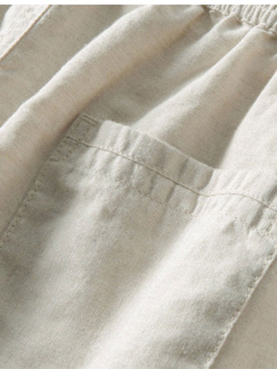 CARLOS| conjunto de lino de hombre, pantalon corto.