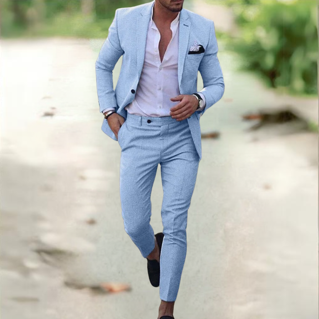 ANSEL| Traje muy elegante de lino.