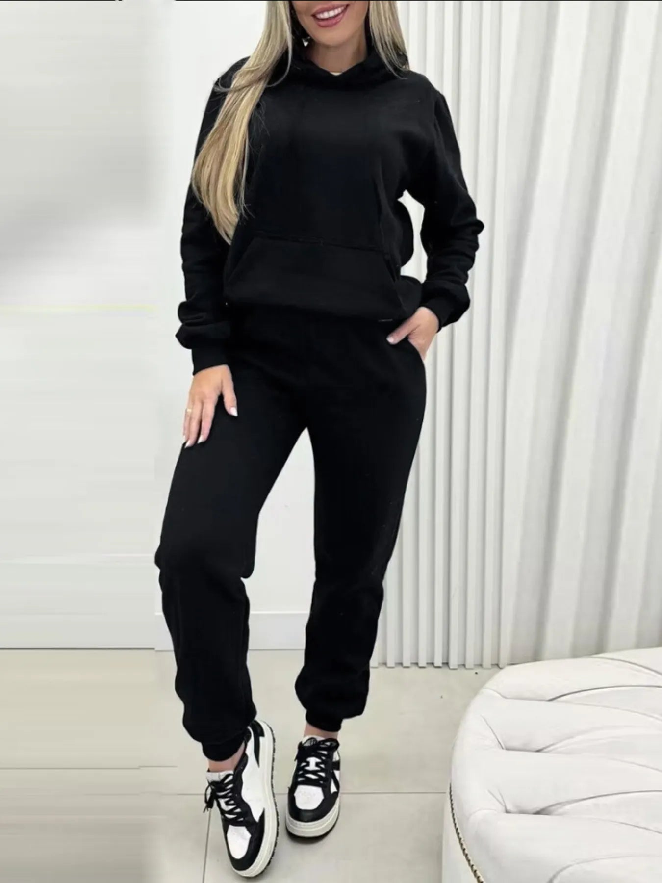 Elisa - Conjunto informal de chaqueta con capucha y pantalones