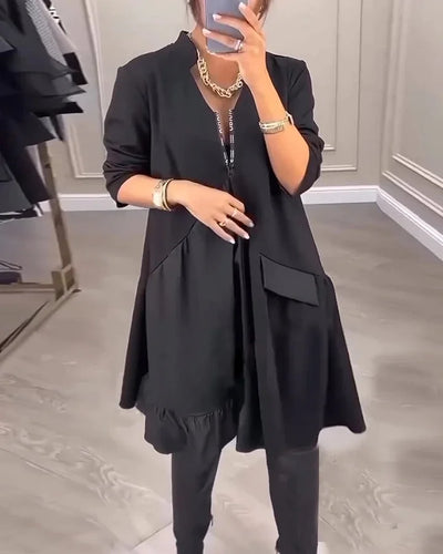SHAQUIRA| Vestido casual,corte holgado.