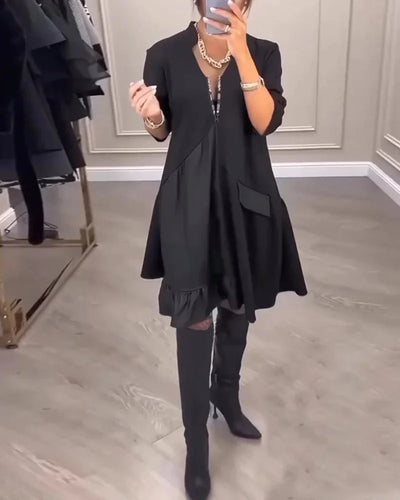 SHAQUIRA| Vestido casual,corte holgado.