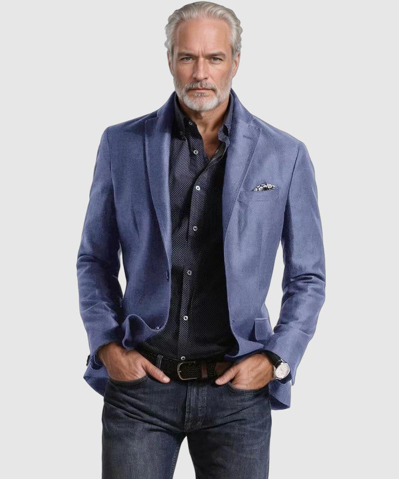 JULIO| Chaqueta de hombre – Corte entallado – Mezcla de lana, dos botones – Estilo formal