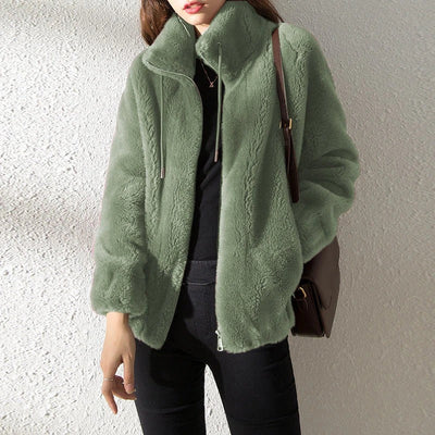 Lola - Chaqueta informal de felpa cálida con cremallera
