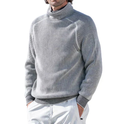 FRAN| Suéter de cuello alto – Punto acanalado , holgado, mezcla de lana y estilo informal