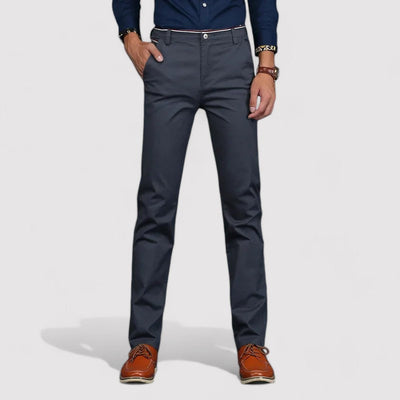 LUIS| Pantalones casuales de negocios, corte regular, para todas las estaciones, diseño elegante..
