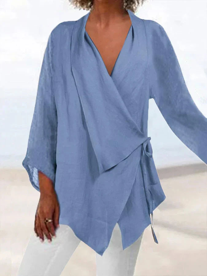 Susa - Camisa Casual Moderna con Detalles de Cordones