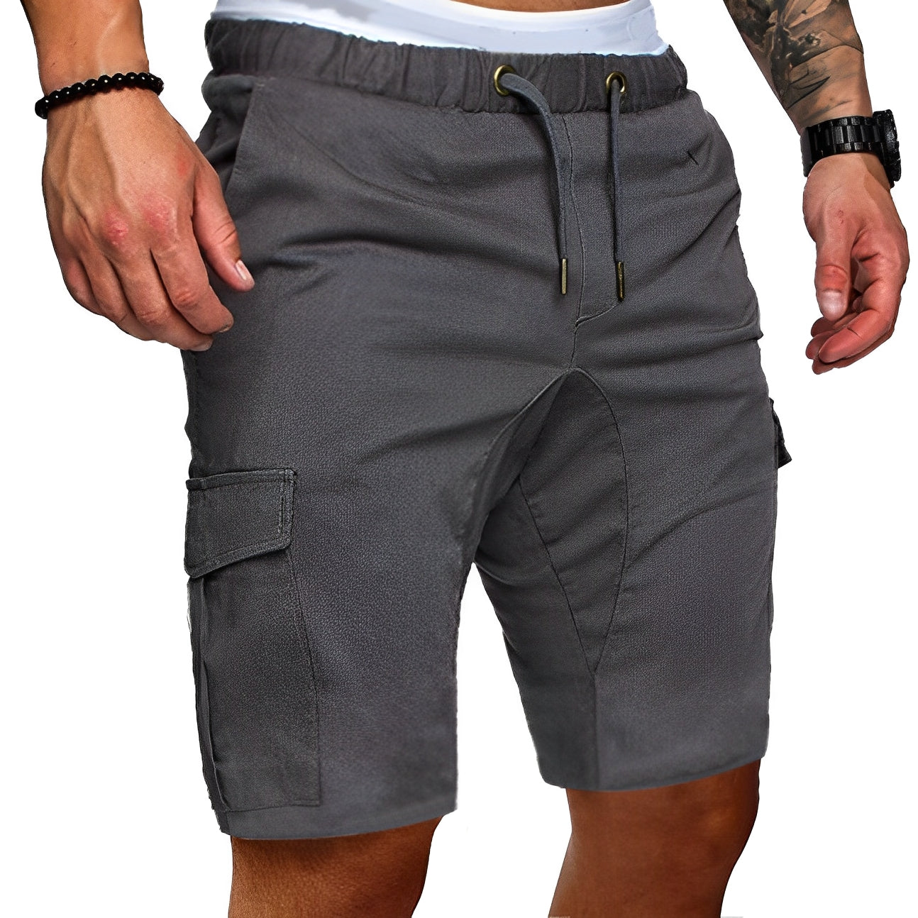 DAVID- pantalon corto casuales con cordón para hombres