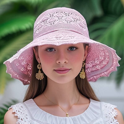 DIANA | Elegant wide-brimmed folding sun hat