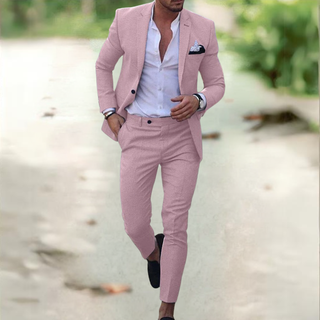 ANSEL| Traje muy elegante de lino.