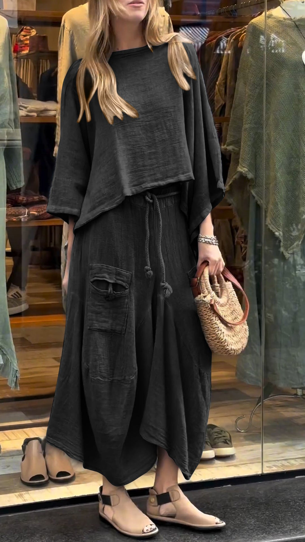 LUISA | Conjunto de Lino y Algodón de Dos Piezas