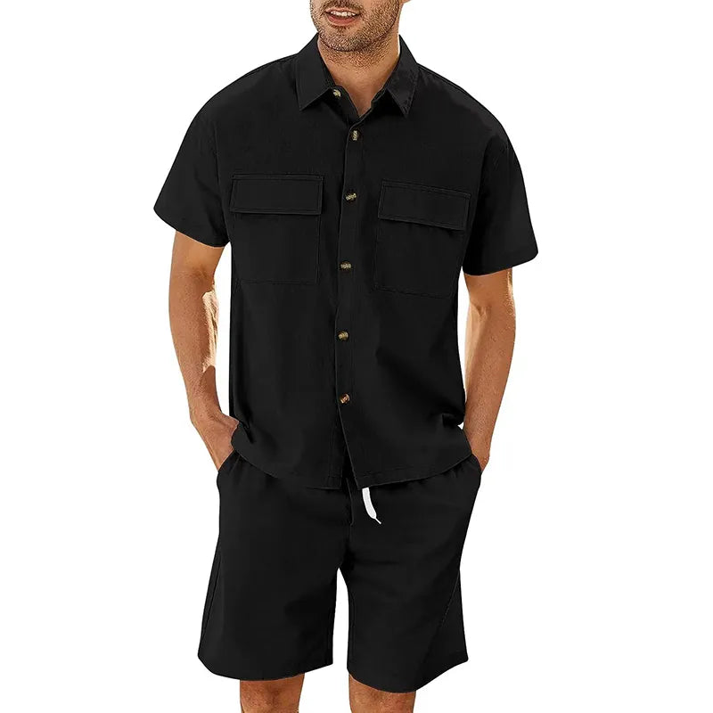 ALEX| Conjunto veraniego de camiseta y pantalón corto para hombre –