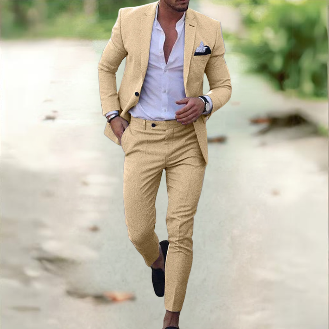 ANSEL| Traje muy elegante de lino.