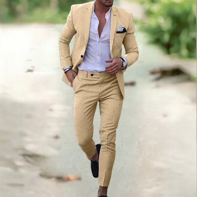 ANSEL| Traje muy elegante de lino.