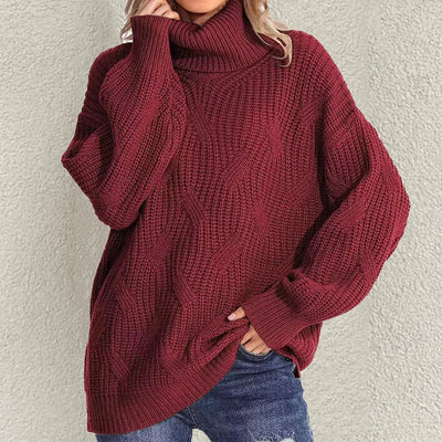 ANA| jersey de punto trenzado holgado con mangas caidas.
