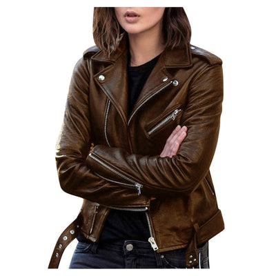 Andrea | Chaqueta de cuero basica, un look seguro