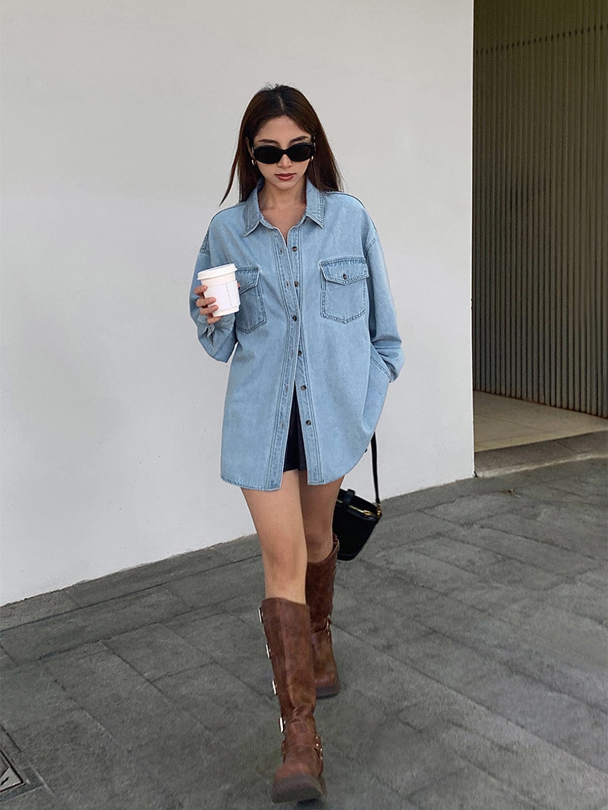 MARTA| Sobrecamisa Vaquera Oversized – Estilo Casual & Urbano para Mujer