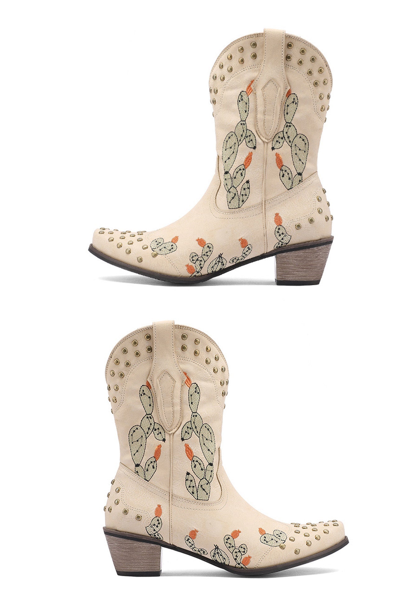 Botas cactus, con tachuelas moderna.