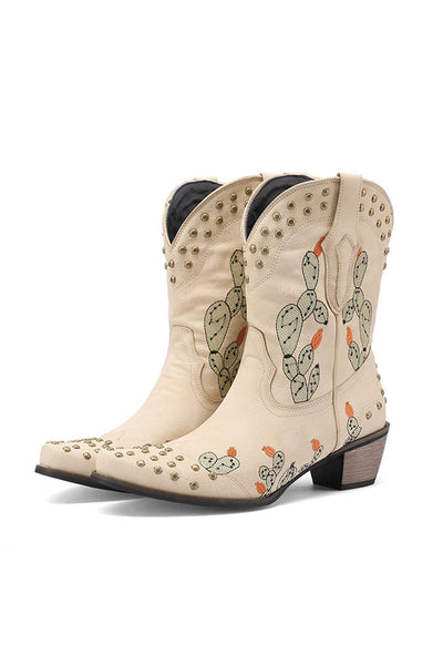 Botas cactus, con tachuelas moderna.