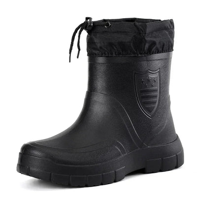 Botines de hombre en goma aislante ofrecen una protección confiable contra la humedad