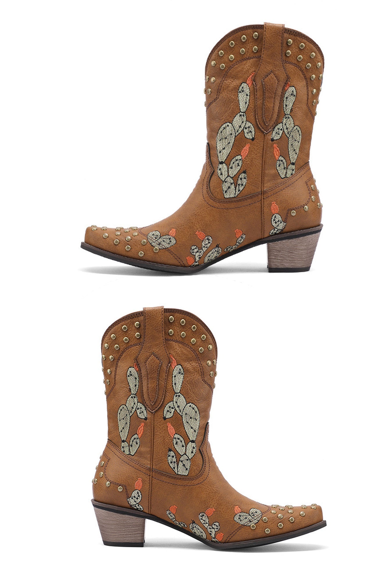 Botas cactus, con tachuelas moderna.