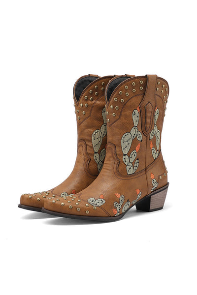 Botas cactus, con tachuelas moderna.