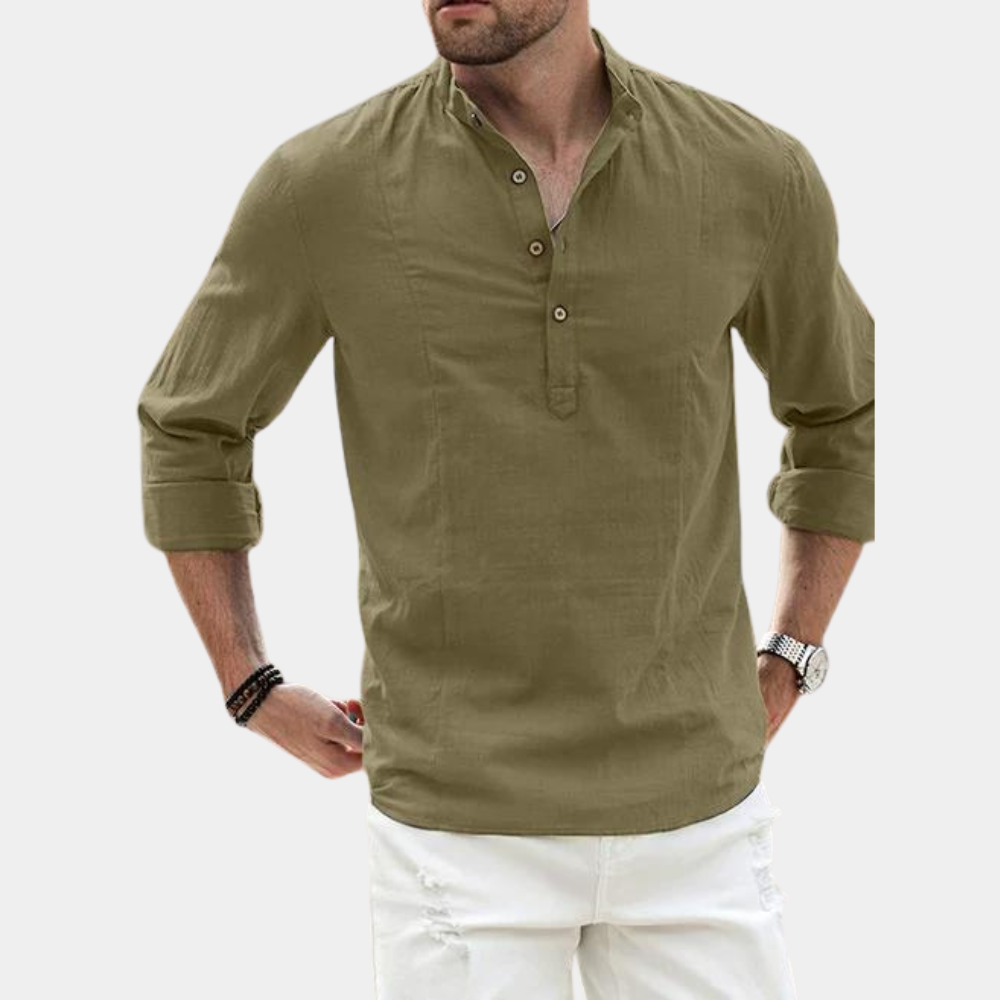 Dylan - Camisa casual de manga larga con botones